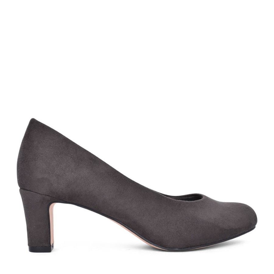 Ladies JANA | Ladies 8-22470 Medium Heel Court Shoe In Dark Grey