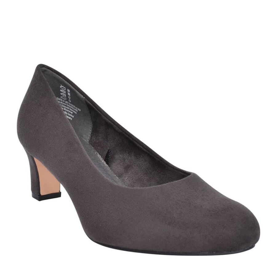 Ladies JANA | Ladies 8-22470 Medium Heel Court Shoe In Dark Grey