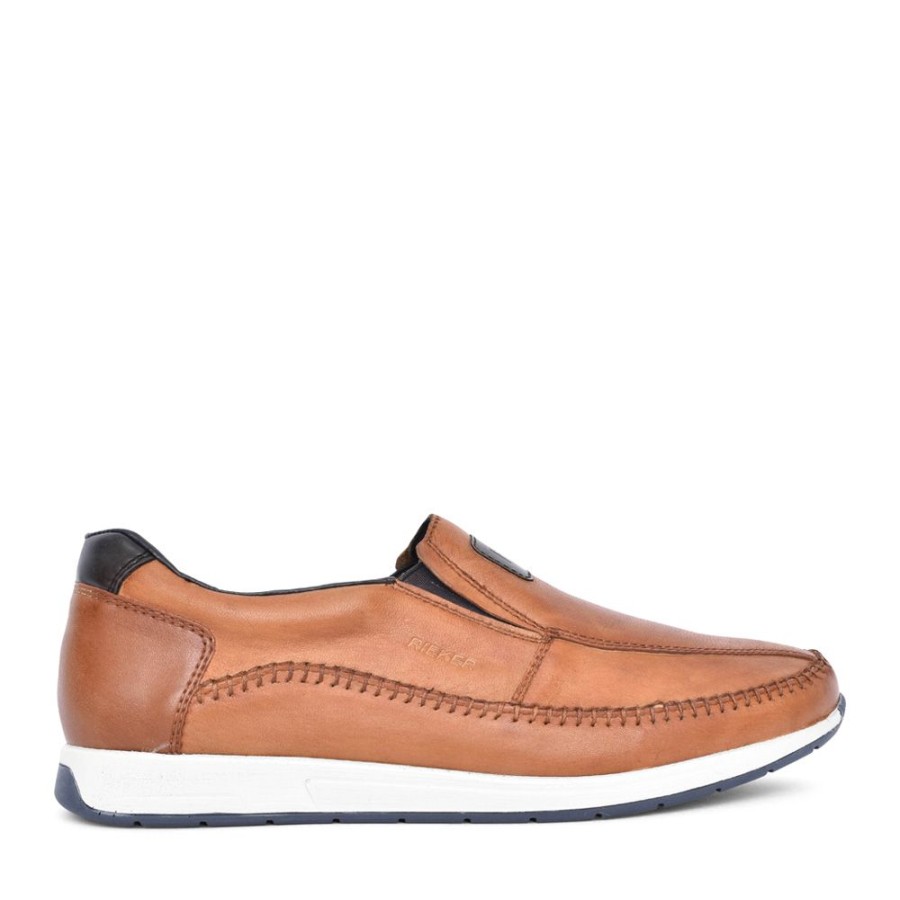 Mens RIEKER | Mens 11962 Slip-On Shoe In Tan