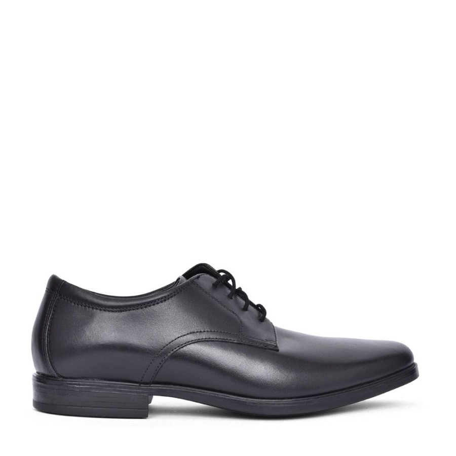 Mens CLARKS | Mens Howard Walk Leather G-Fit Laced Shoe In Blk Leather