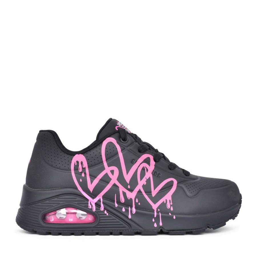 Ladies SKECHERS | Ladies 177980 Uno Laced Trainer In Black