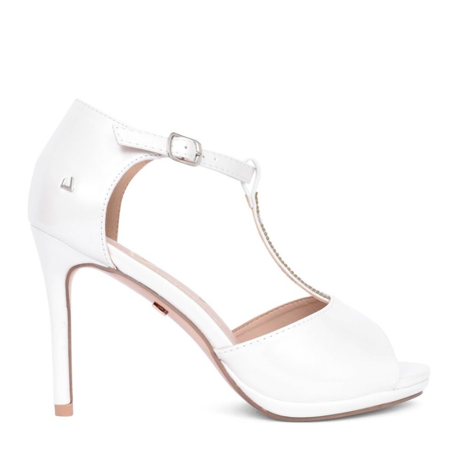 Ladies UNA HEALY | Ladies Open Arms High Heel Shoe In Ivory