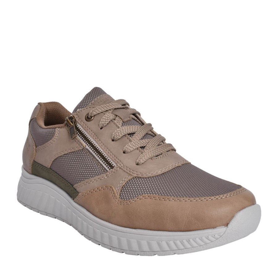 Mens RIEKER | Mens B0600 Laced Trainer In Beige