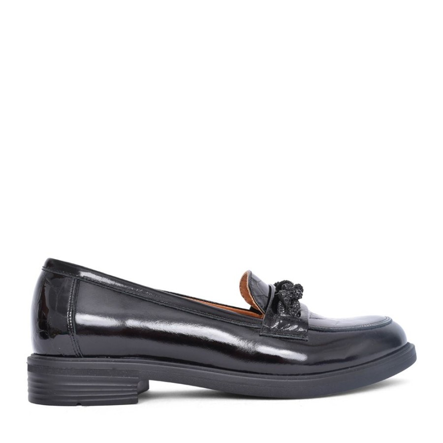 Ladies BIOECO | Ladies 6418 Loafer In Black Patent