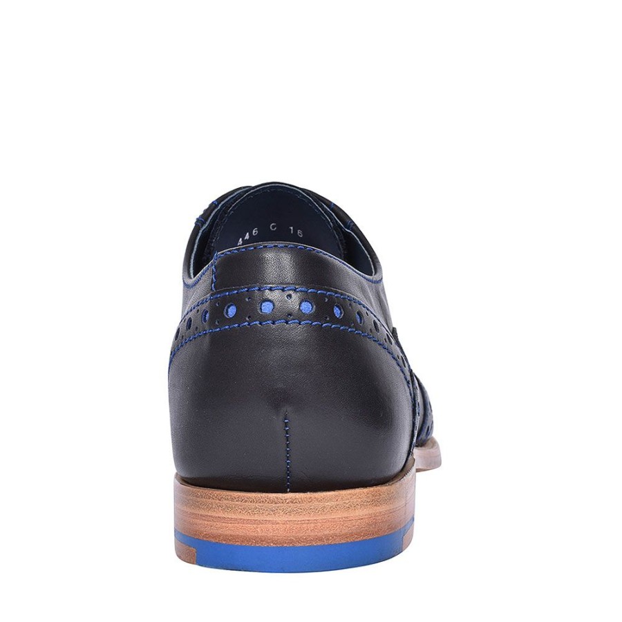 Mens BARKER | Grant Leather Brogues For Men In Navy