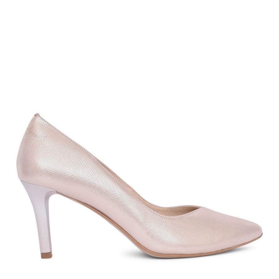 Ladies EMIS | Ladies 6047 Medium Heel Court Shoe In Pink