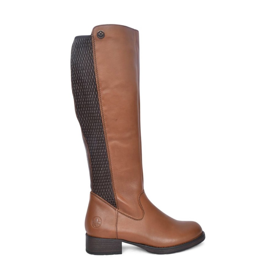 Ladies RIEKER | Ladies Z9591 Long Leg Boot In Brown