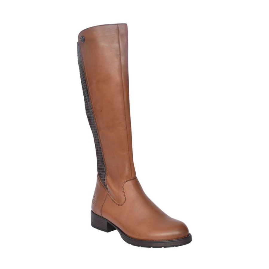 Ladies RIEKER | Ladies Z9591 Long Leg Boot In Brown