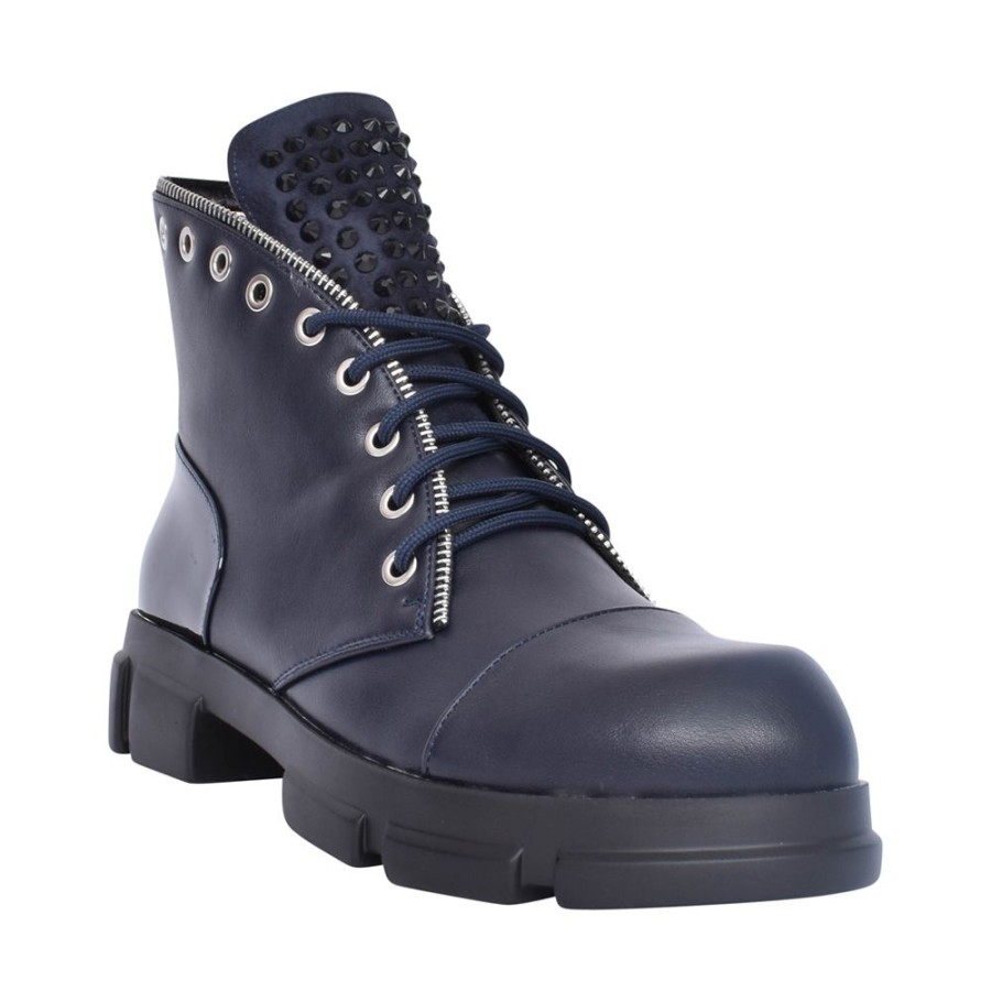 Ladies REDZ | Ladies F892 Laced Ankle Boot In Navy