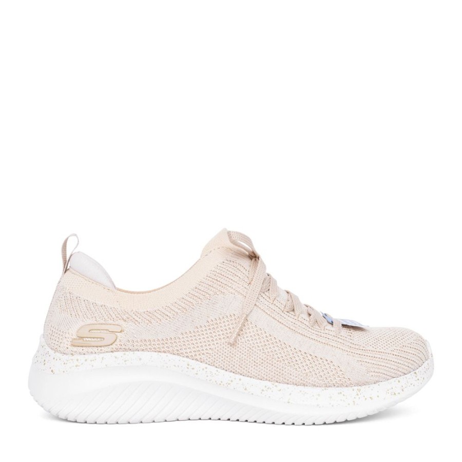 Ladies SKECHERS | Ladies 149865 Lets Dance Laced Trainer In Natural