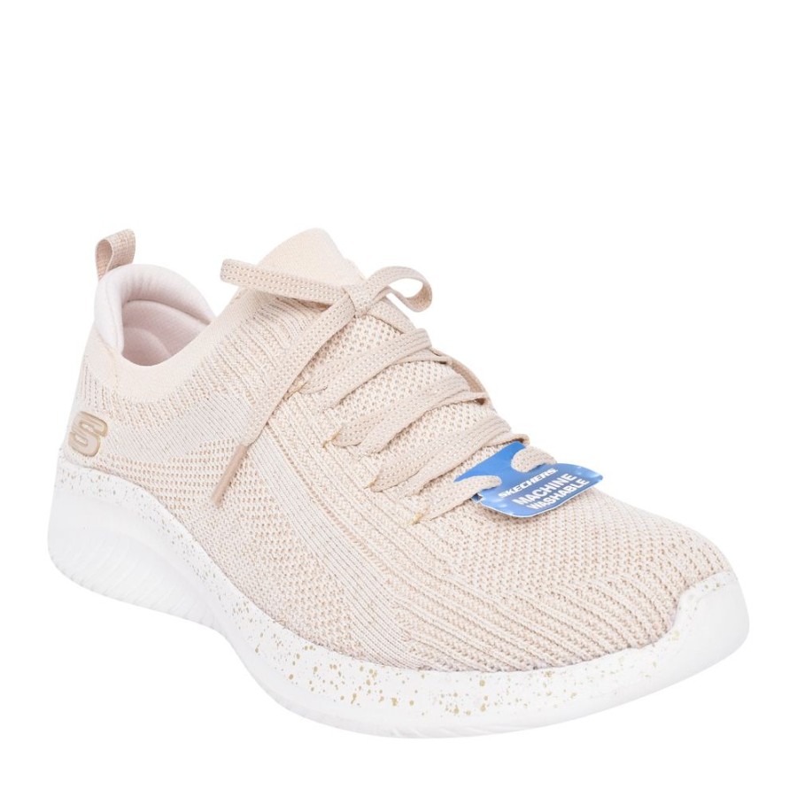 Ladies SKECHERS | Ladies 149865 Lets Dance Laced Trainer In Natural