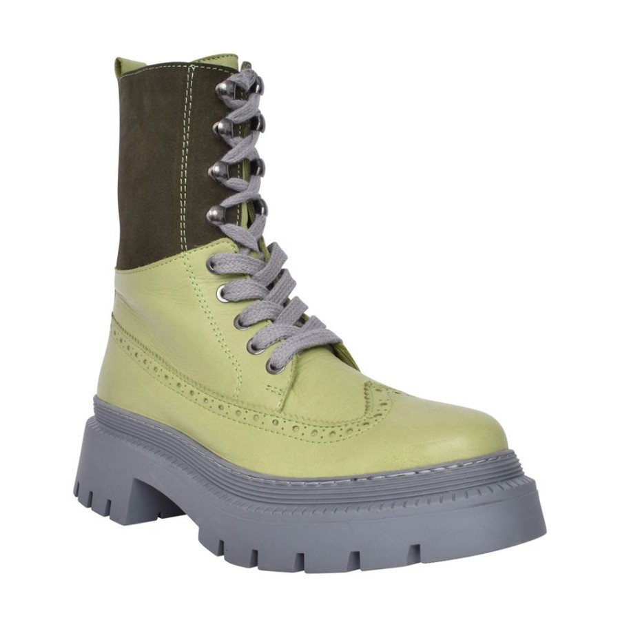 Ladies ADESSO | Ladies A7081 Bronte Laced Calf Boot In Green