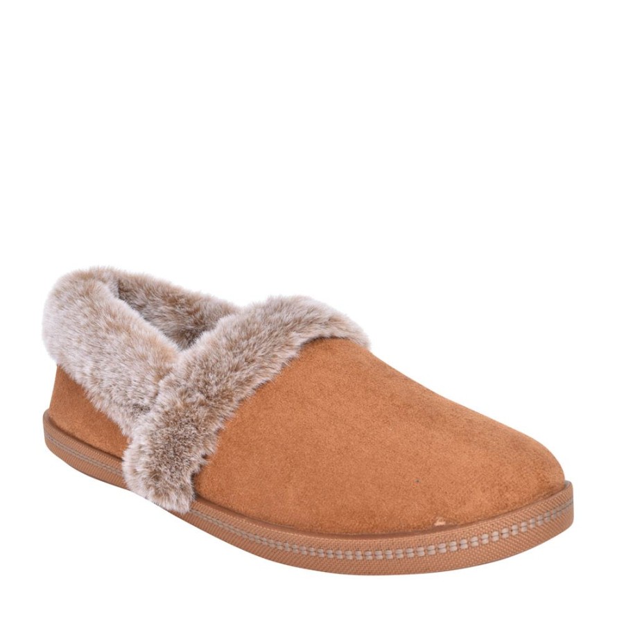 Ladies SKECHERS | Ladies 32777 Cozy Campfire Slipper In Tan