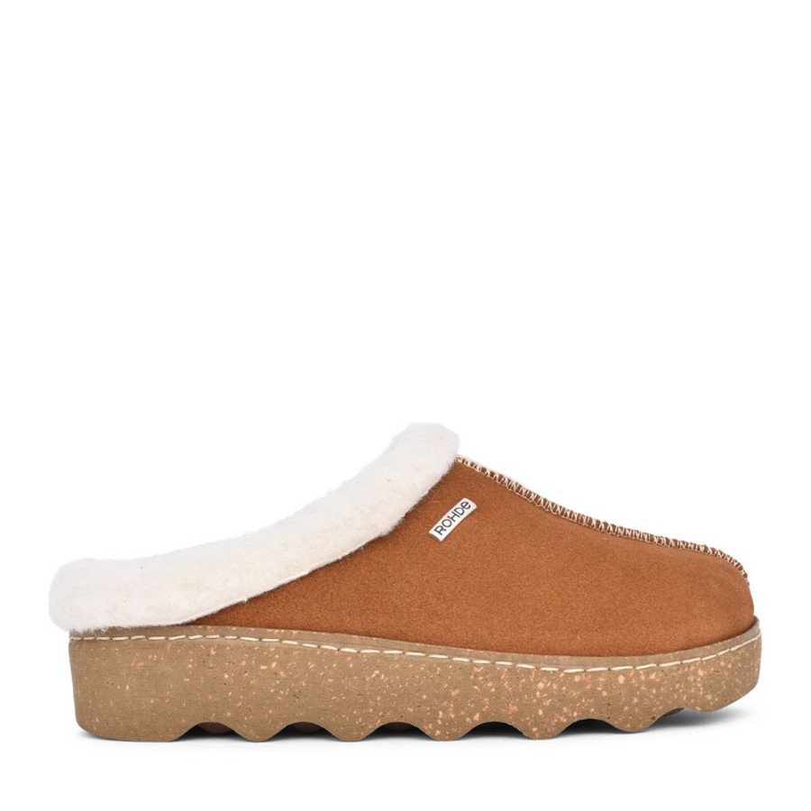 Ladies ROHDE | Ladies 6125 Foggia Mule Slipper In Tan