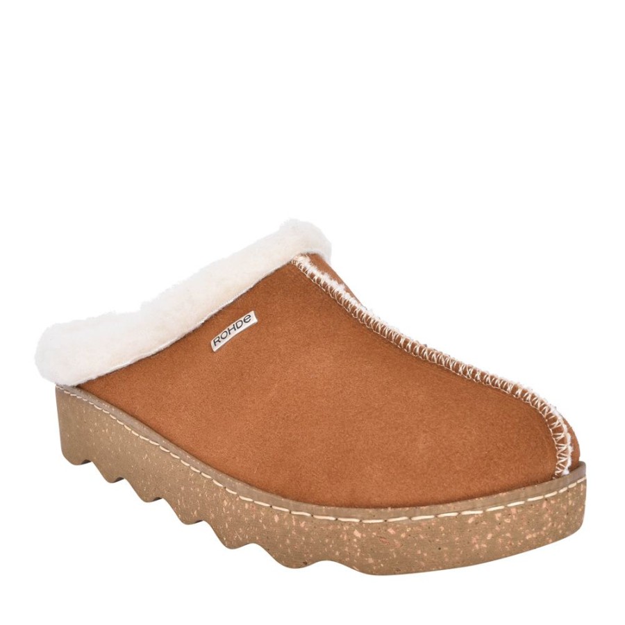 Ladies ROHDE | Ladies 6125 Foggia Mule Slipper In Tan