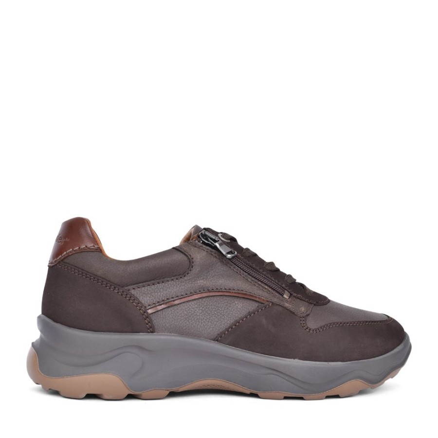 Mens WALDLAUFER | Mens H-Max 718006 Trainer In Brown