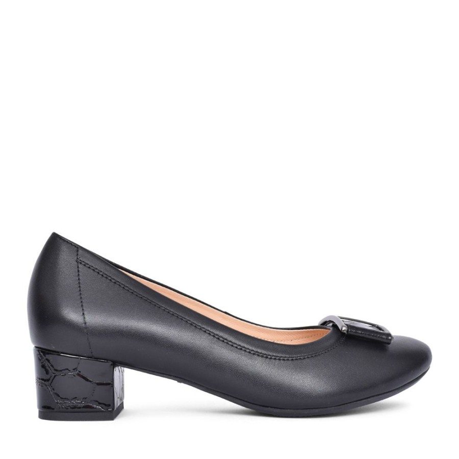 Ladies BIOECO | Ladies 5632 Low Heel Court Shoe In Black