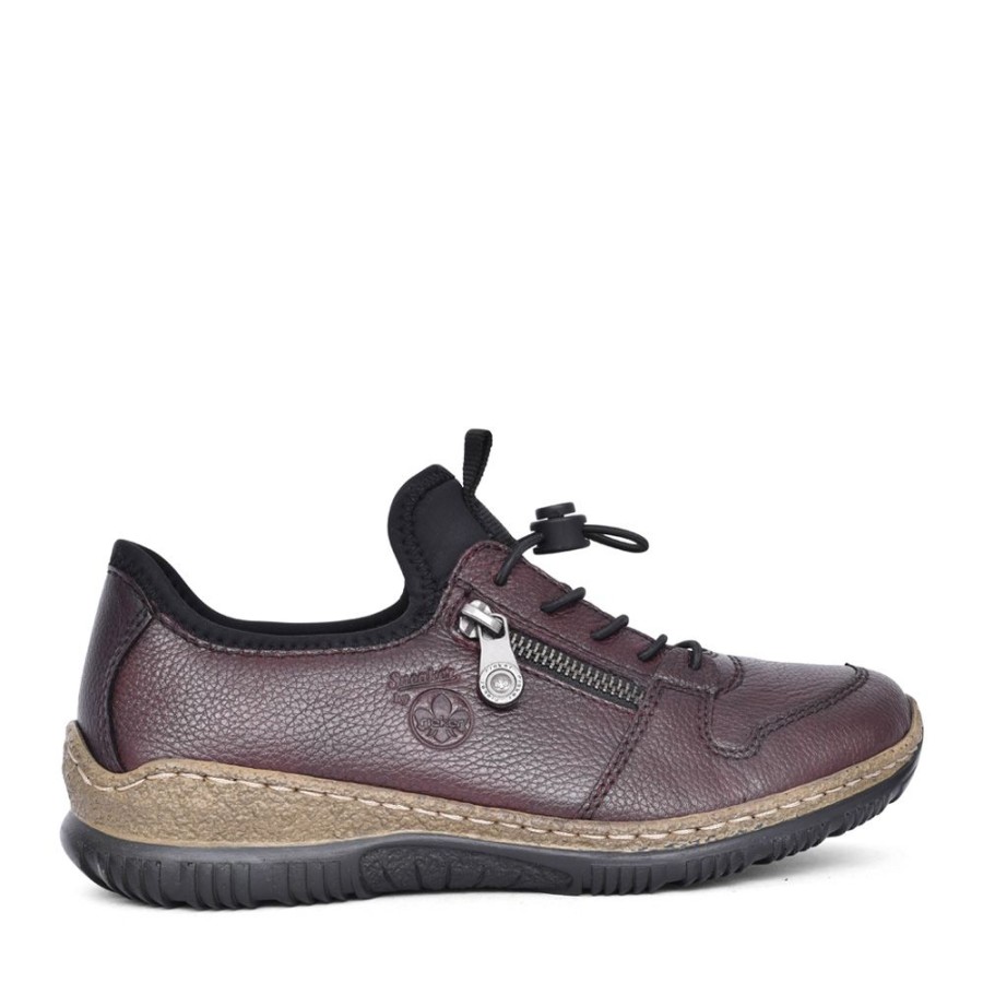 Ladies RIEKER | Ladies N32Go Laced Shoe In Ox-Blood