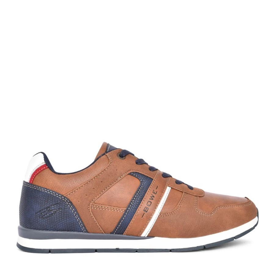 Mens BOWE CONCEPT | Mens Eighteen Laced Trainer In Tan