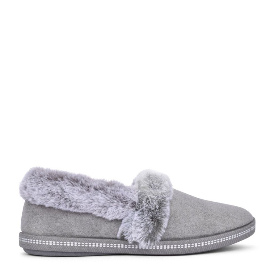 Ladies SKECHERS | Ladies 32777 Cozy Campfire Slipper In Grey