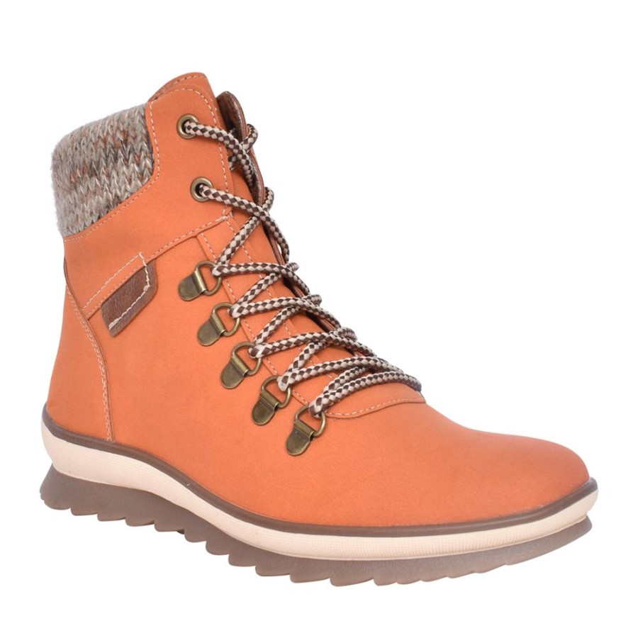 Ladies LOTUS | Ladies Libby Ulb349 Laced Ankle Boot In Orange