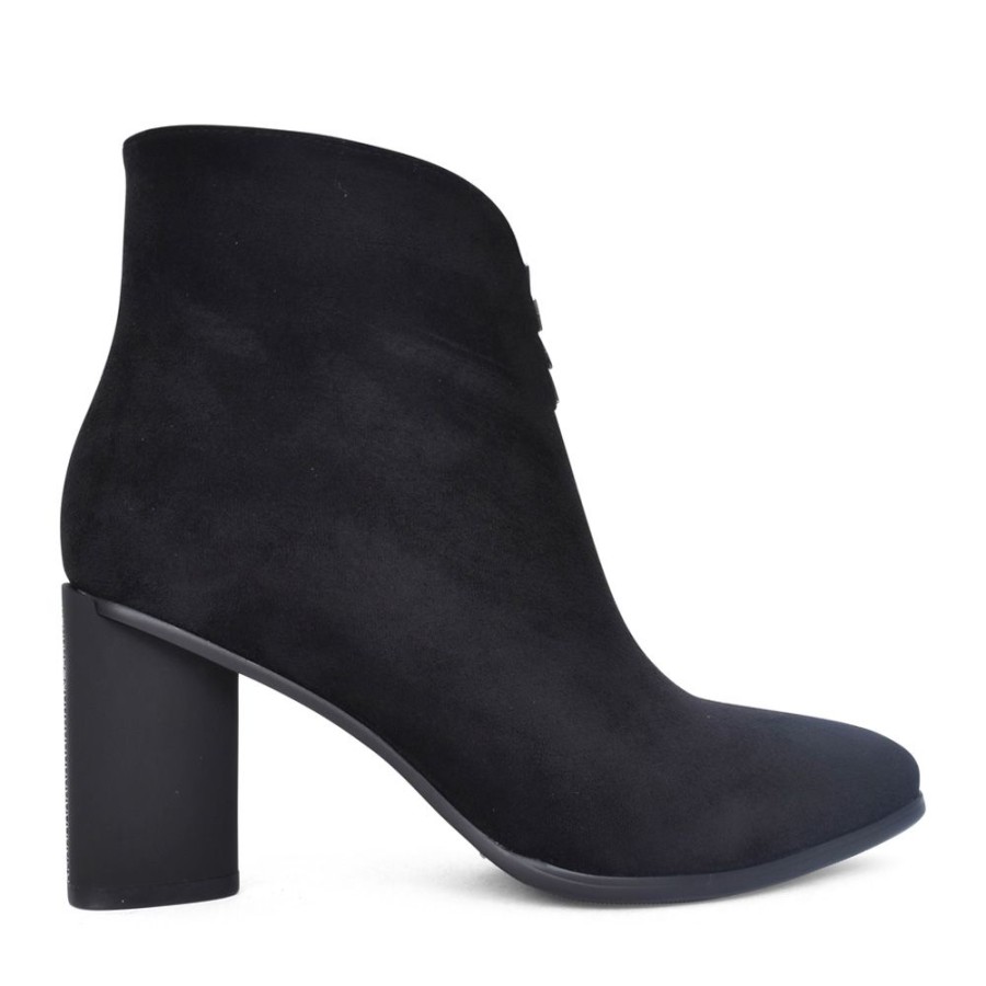 Ladies REDZ | Ladies D4211 Medium Heel Ankle Boot In Black