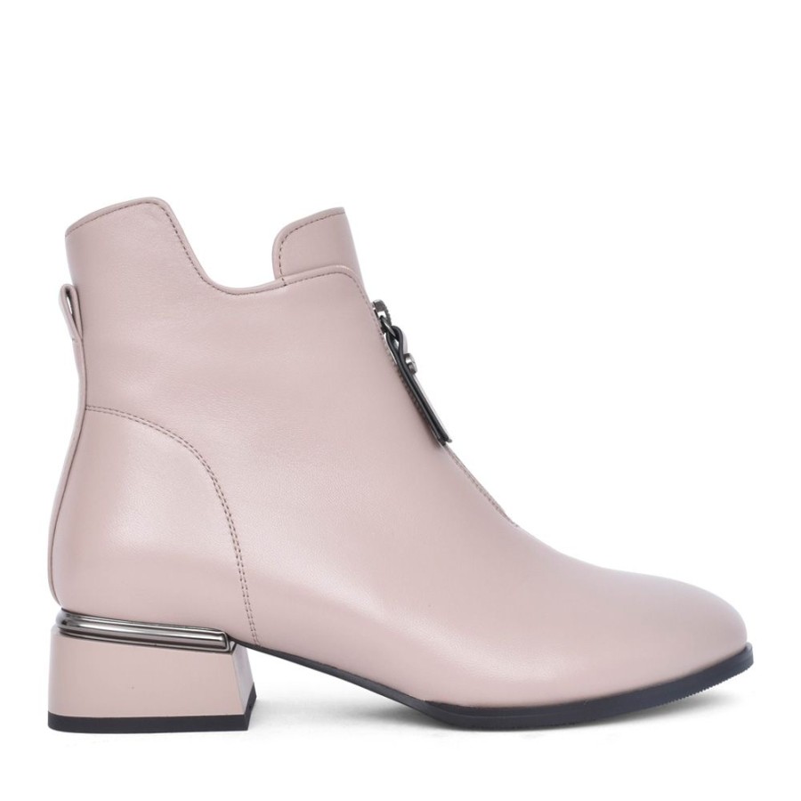 Ladies LORETTA VITALE | Ladies Q068 Ankle Boot In Beige