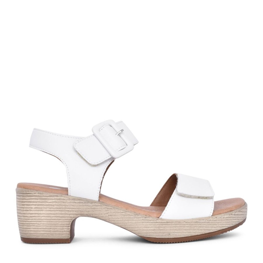 Ladies REMONTE | Ladies D0N52 Block Heel Sandal In White