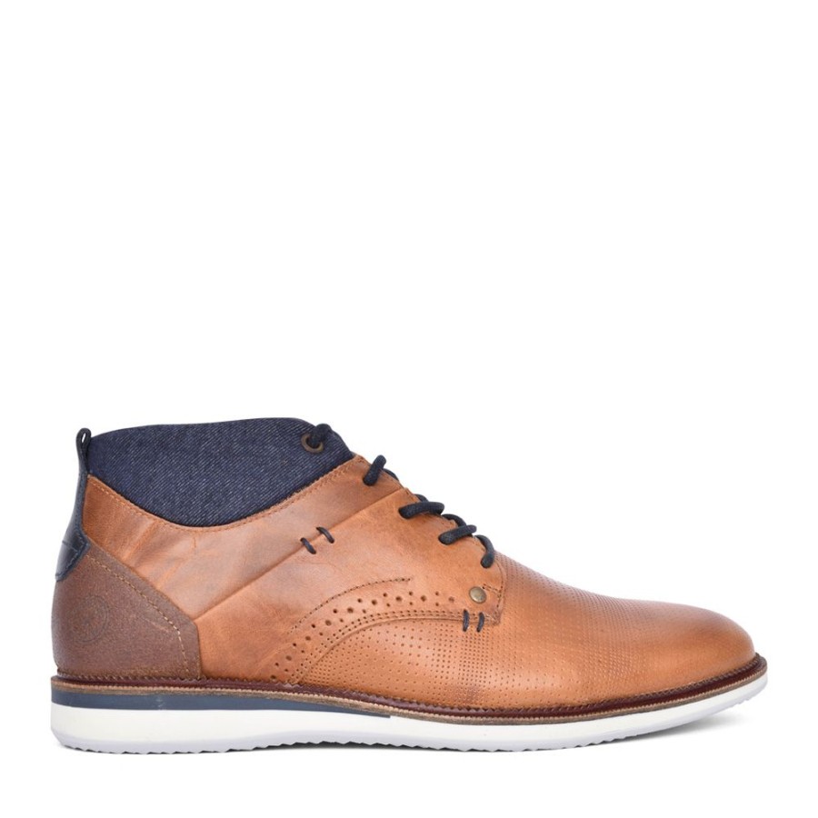 Mens ESCAPE | Mens Great Palm Lace Up Ankle Boot In Tan