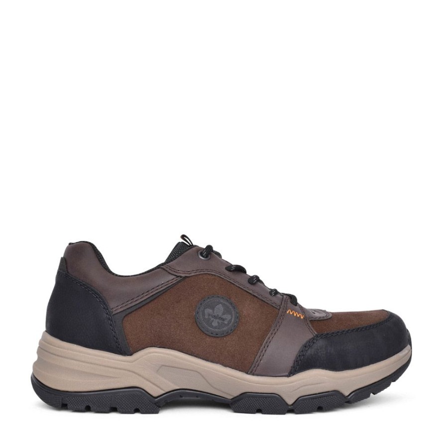 Mens RIEKER | Mens B4323 Laced Walking Shoe In Brown