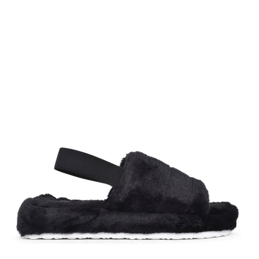 Ladies ELLA | Ladies Darcy Open Toe Slipper In Black