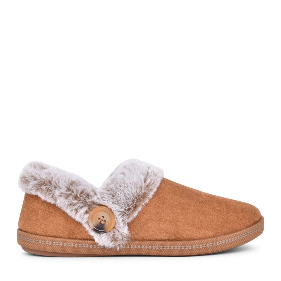 Ladies SKECHERS | Ladies 167219 Fresh Toast Slipper In Tan