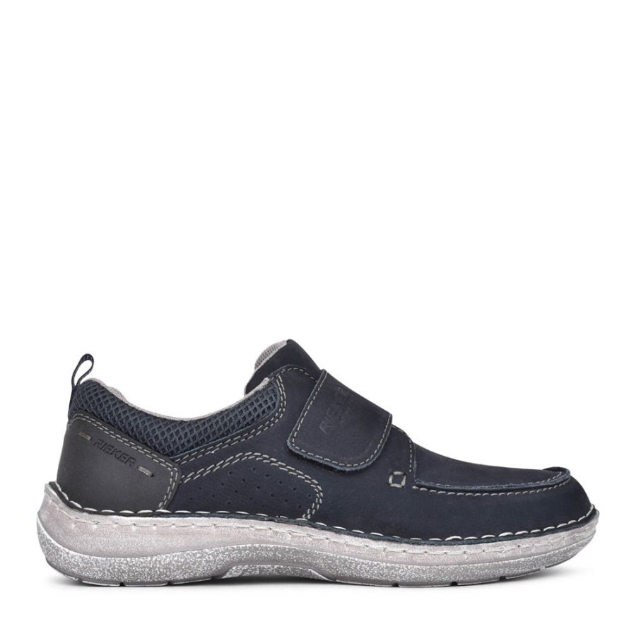 Mens RIEKER | Mens 3058 Velcro Shoe In Blue