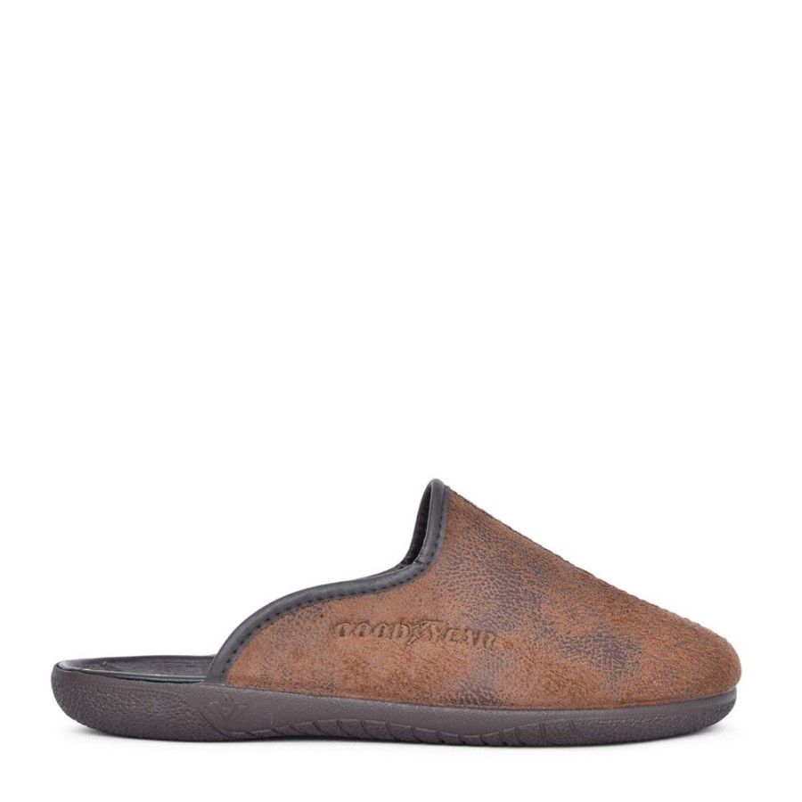 Mens GOODYEAR | Mens Kmg014 Tees Stitching Slipper In Brown