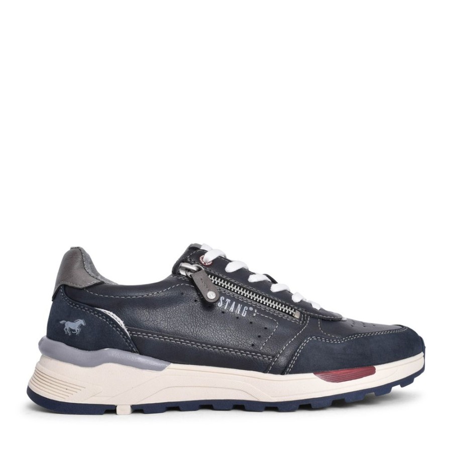 Mens MUSTANG | Ladies 4186301 Laced Trainer In Navy