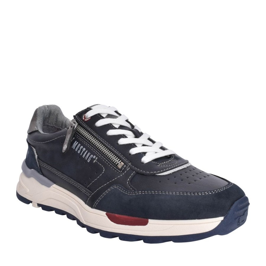 Mens MUSTANG | Ladies 4186301 Laced Trainer In Navy