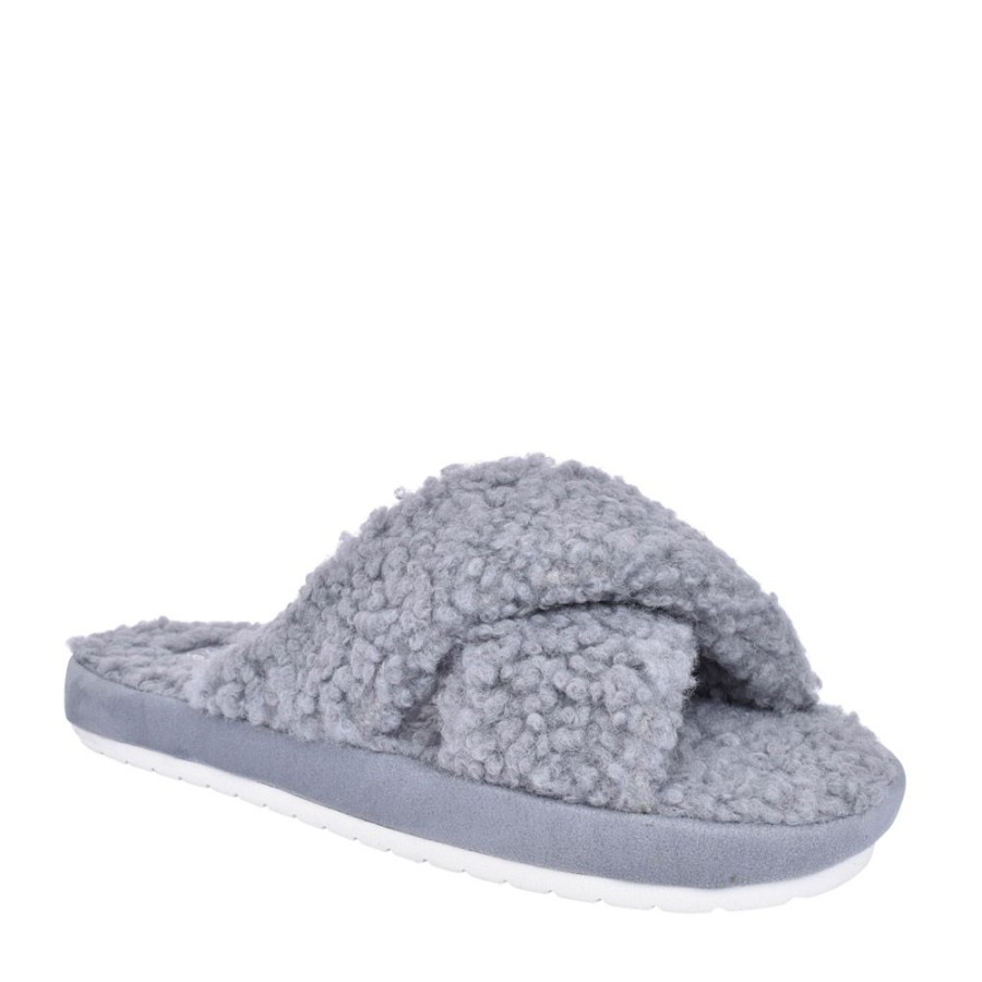 Ladies SKECHERS | Ladies 167236 Cozy Slide Mule Slipper In Grey