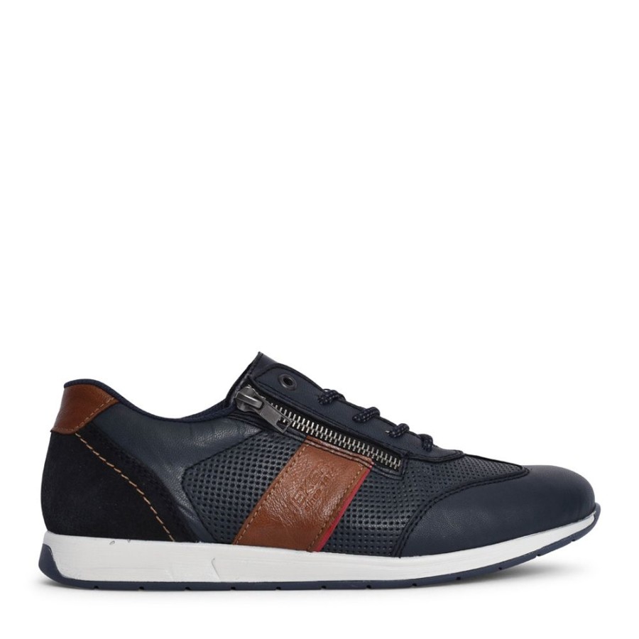 Mens RIEKER | Mens 11927 Laced Shoe In Navy