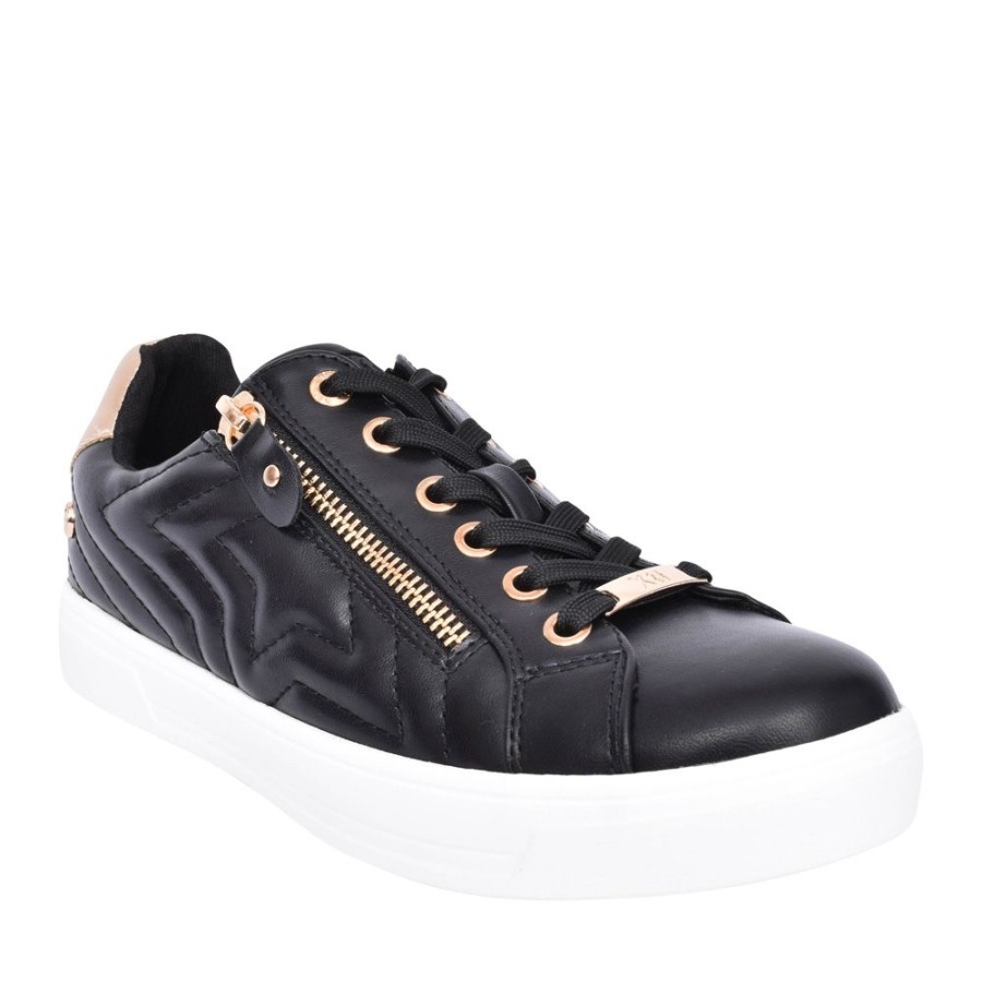 Ladies XTI | Ladies 141579 Laced Trainer In Black