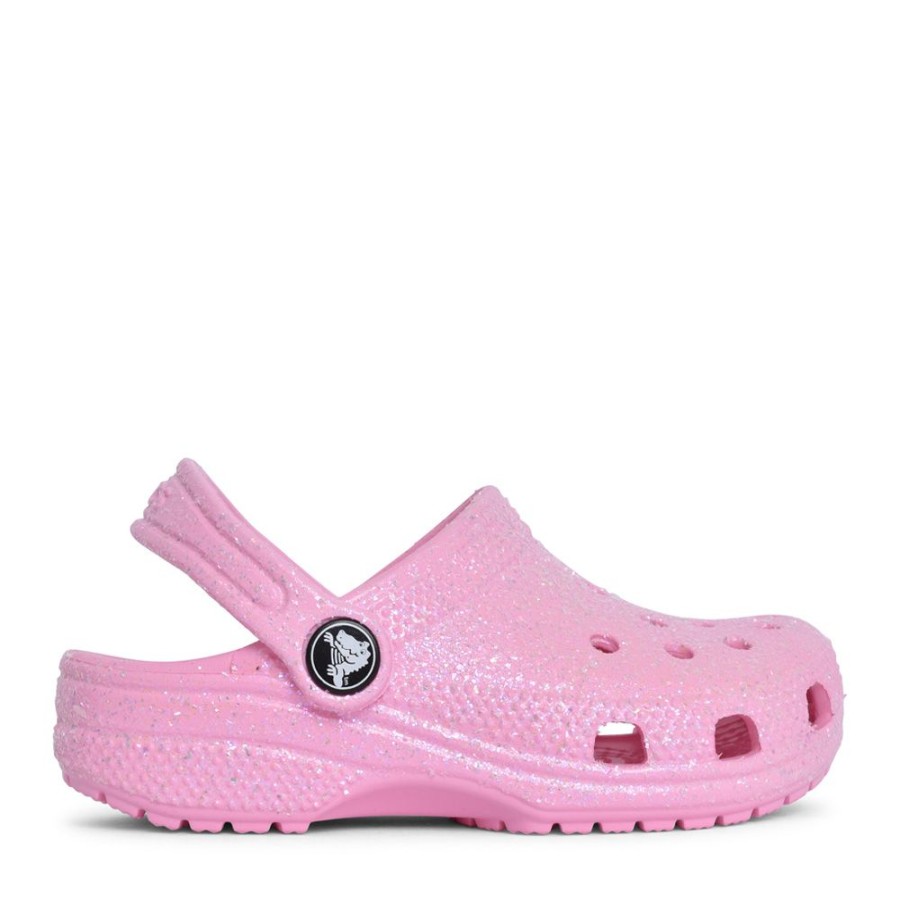 Girls CROCS | Girls 206993 Classic Glitter Clog In Pink