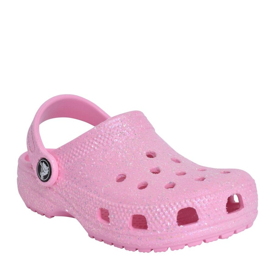 Girls CROCS | Girls 206993 Classic Glitter Clog In Pink