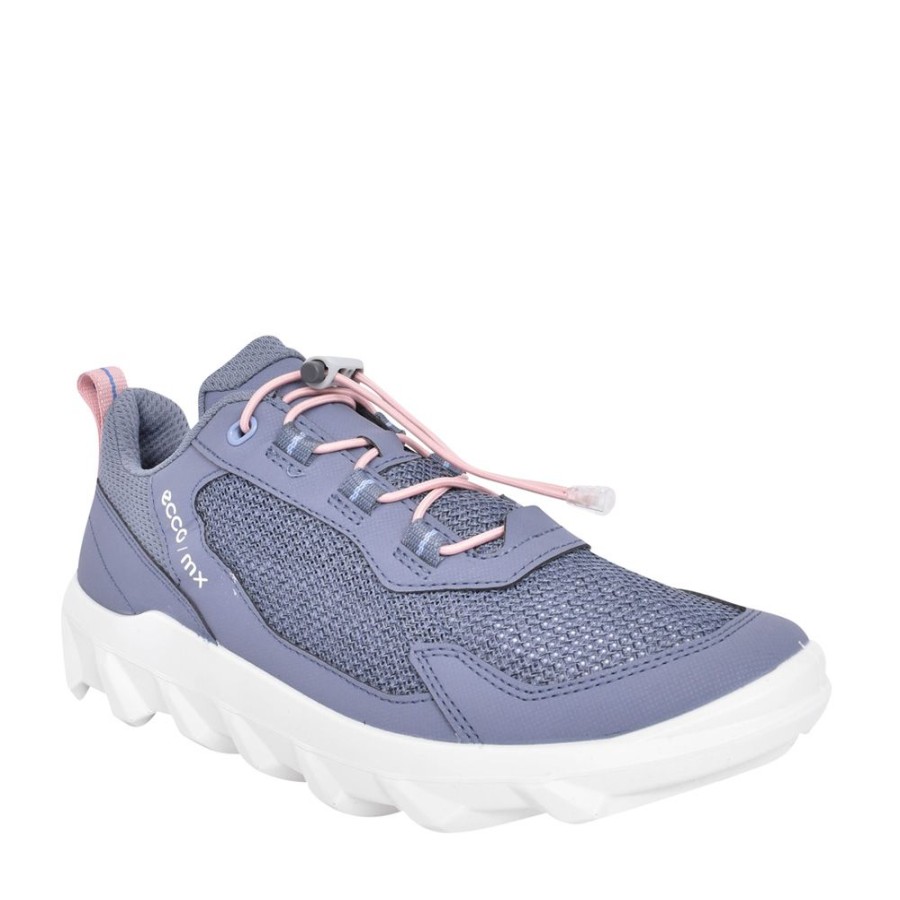 Ladies ECCO | Ladies 820263 Laced Trainer In Blue