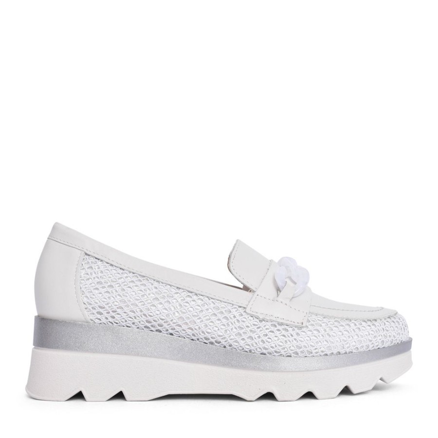 Ladies PITILLOS | Ladies 5113 Slip-On Wedge Shoe In Off White