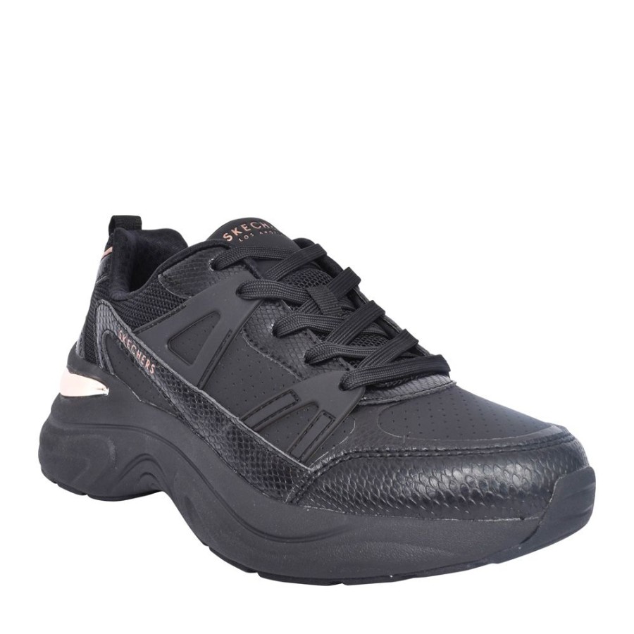 Ladies SKECHERS | Ladies 177576 Hazel Laced Trainer In Black