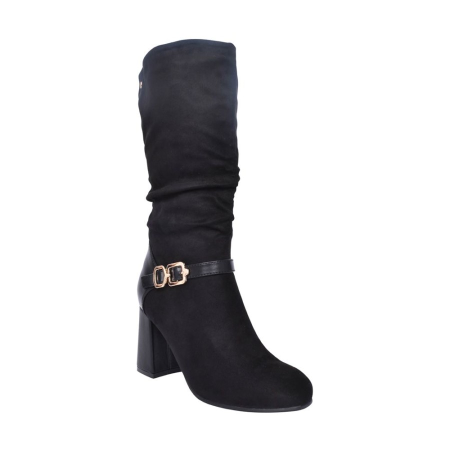 Ladies ZANNI & CO | Ladies Sidhum Medium Heel Calf Boot In Black