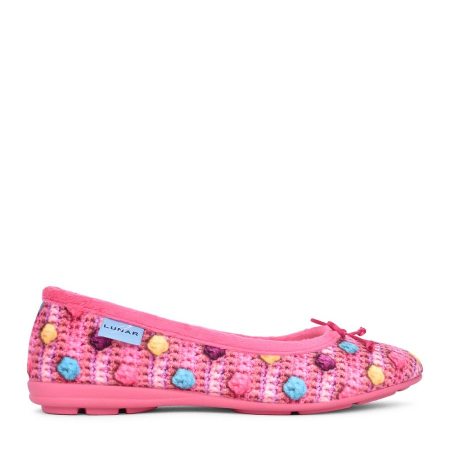 Ladies LUNAR | Ladies Popple Kla176 Pump Slipper In Pink