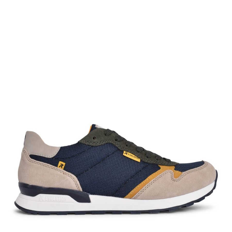 Mens RIEKER EVOLUTION | Mens U0300 Laced Trainer In Navy