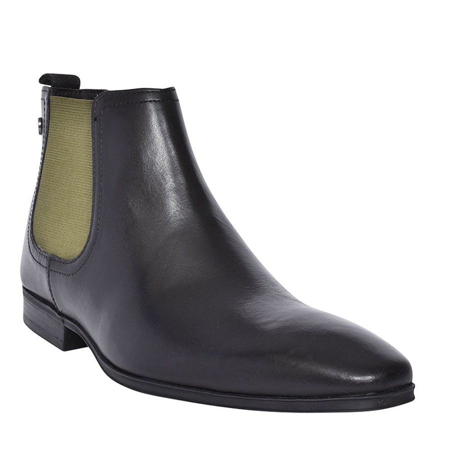 Mens BASE LONDON | Weaver Chelsea Boot For Men In Black