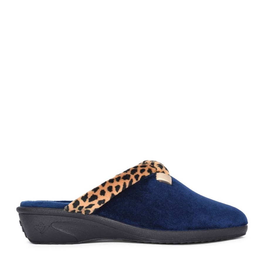 Ladies LUNAR | Ladies Michelle Kla007 Mule Slipper In Blue