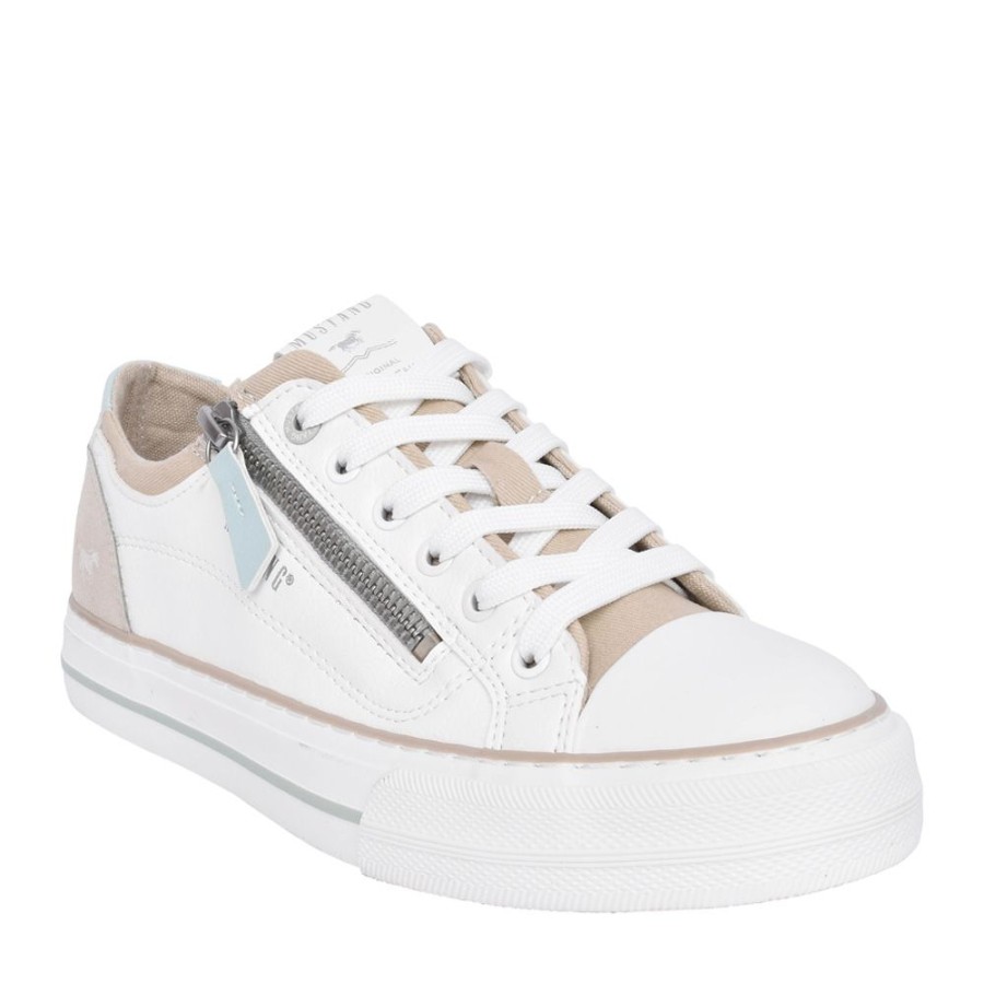 Ladies MUSTANG | Ladies 1272310 Trainer In Beige